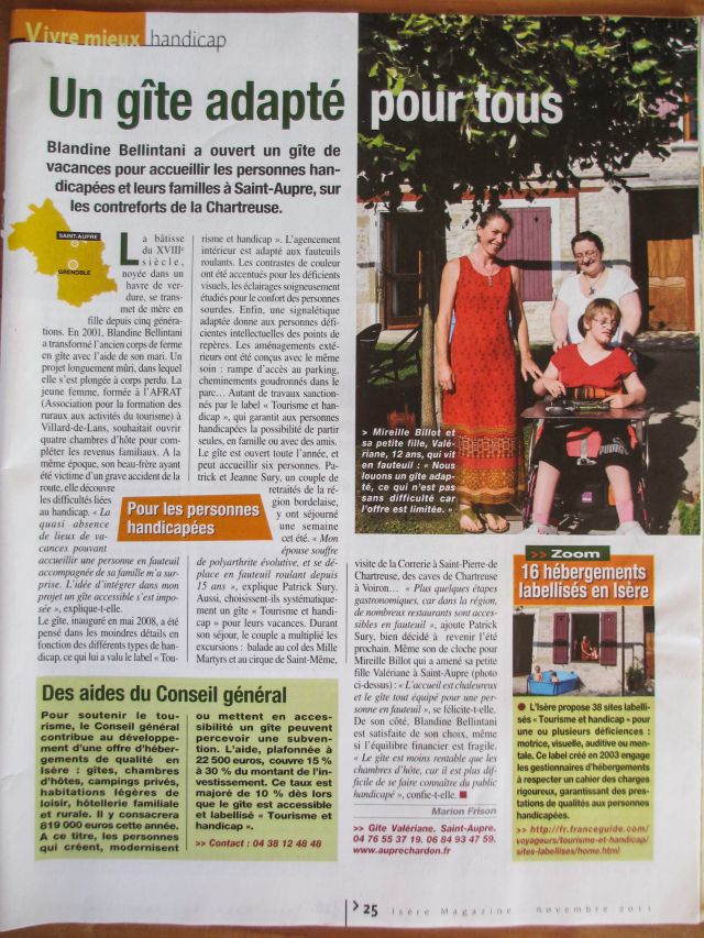 Isère Magasine nov 2011