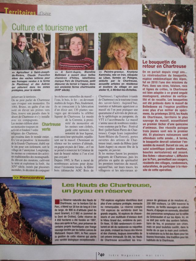 Journal du Parc naturel de Chartreuse mai 2011